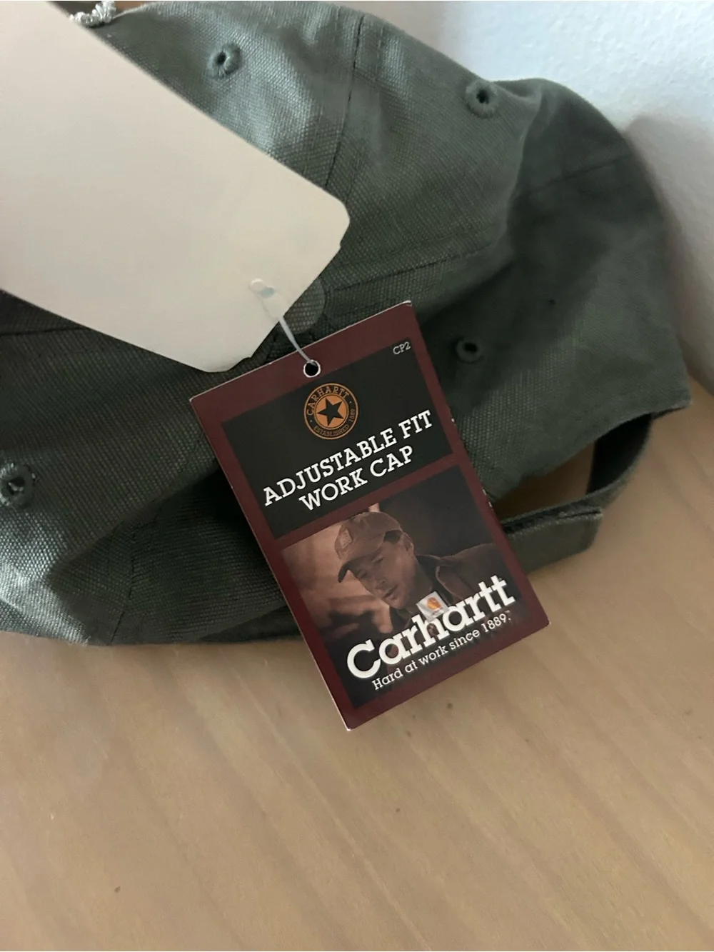 ⭐️ NEW NWT Carhartt Green Canvas Baseball Cap Adjustable Cotton Work Hat
